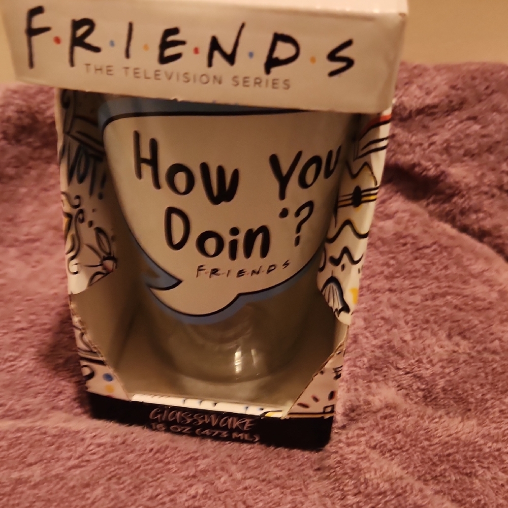 Friends How You Doin' Glass Mug